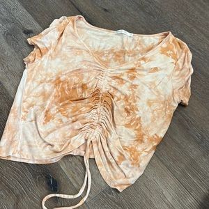 Orange tie dye top